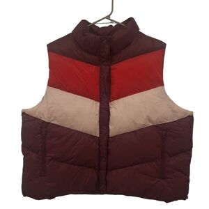Old Navy Red and Pink Chevron Vest